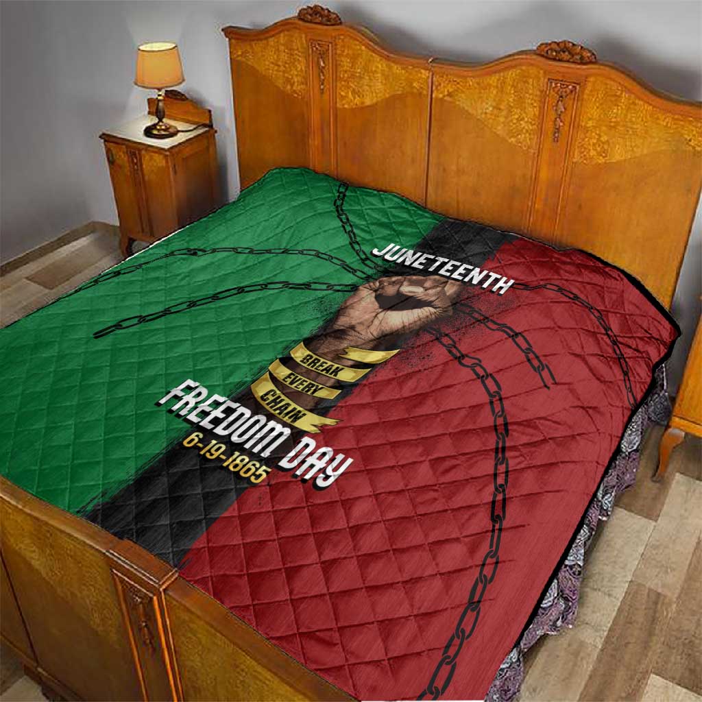 Juneteenth Freedom Day Quilt Black Pride Month DT02
