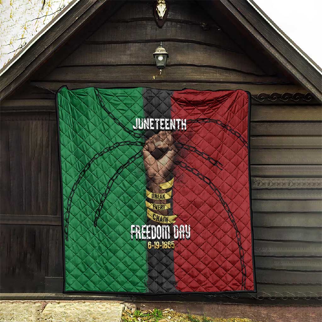 Juneteenth Freedom Day Quilt Black Pride Month DT02