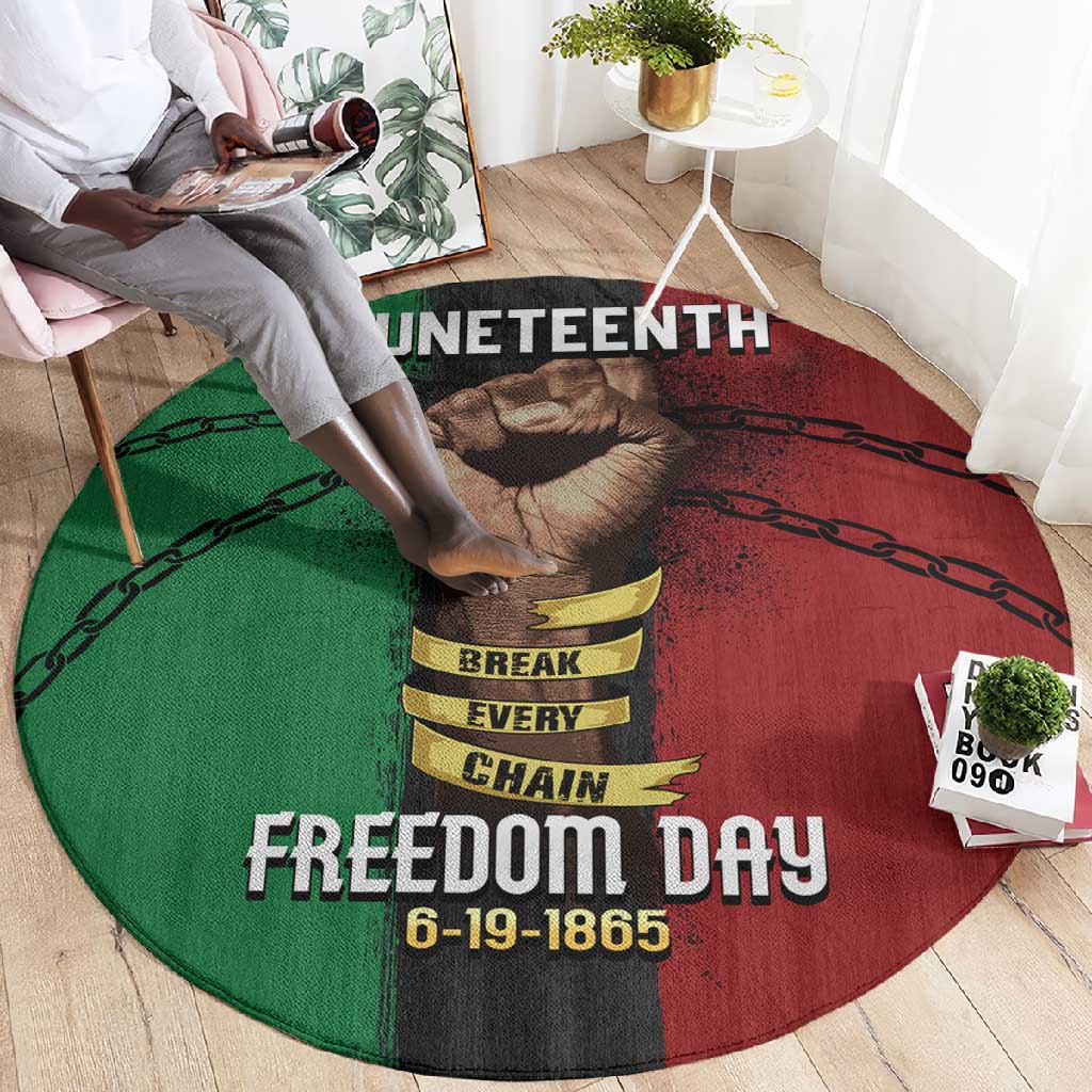 Juneteenth Freedom Day Round Carpet Black Pride Month DT02