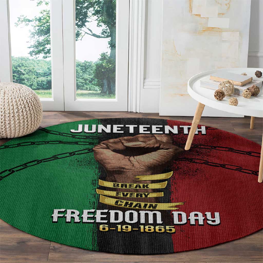 Juneteenth Freedom Day Round Carpet Black Pride Month DT02