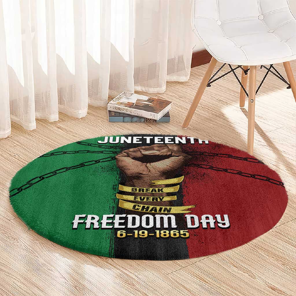 Juneteenth Freedom Day Round Carpet Black Pride Month DT02