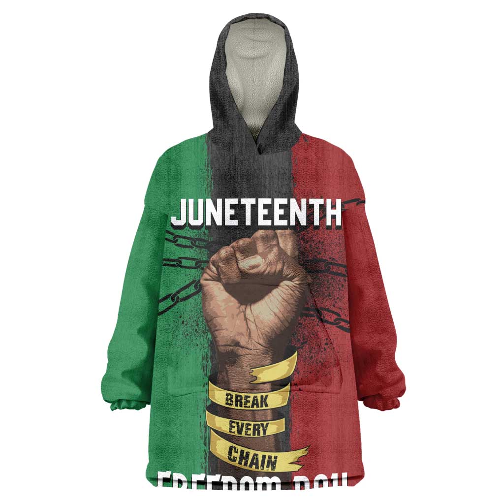 Juneteenth Freedom Day Wearable Blanket Hoodie Black Pride Month DT02