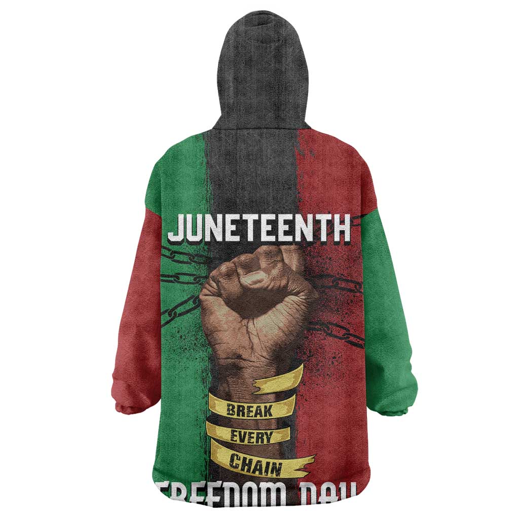 Juneteenth Freedom Day Wearable Blanket Hoodie Black Pride Month DT02