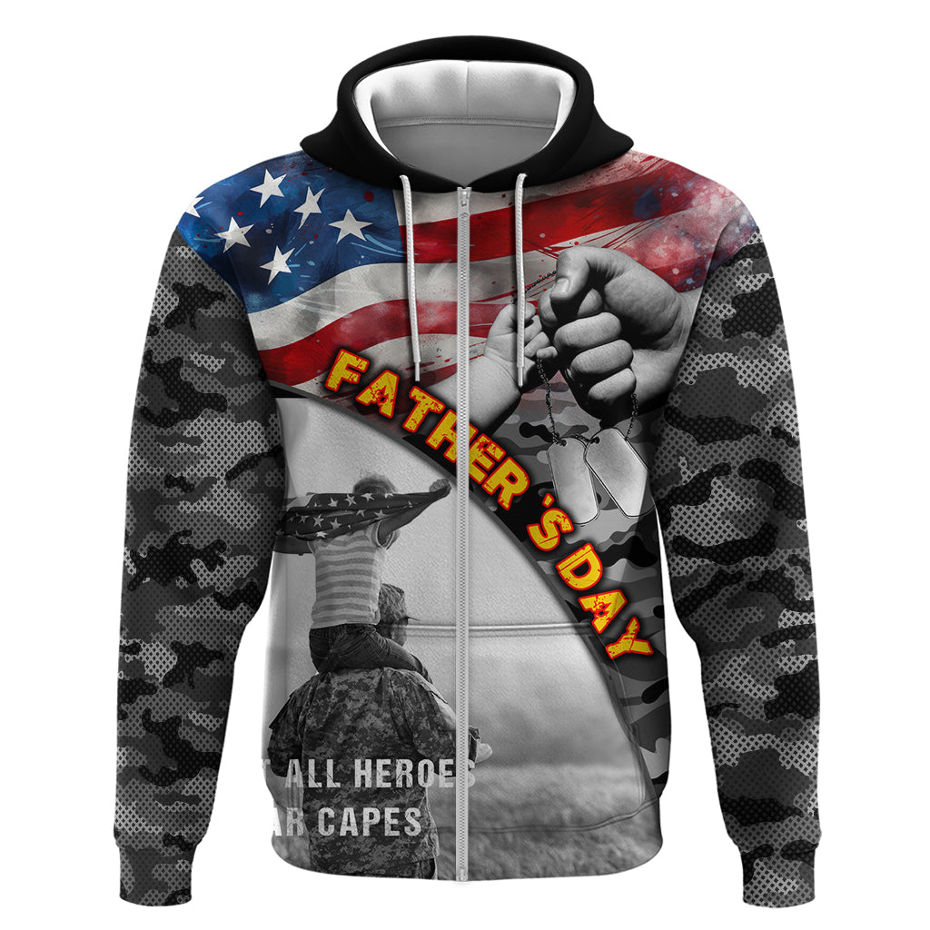 Father's Day Veteran Hoodie American Flag DT02