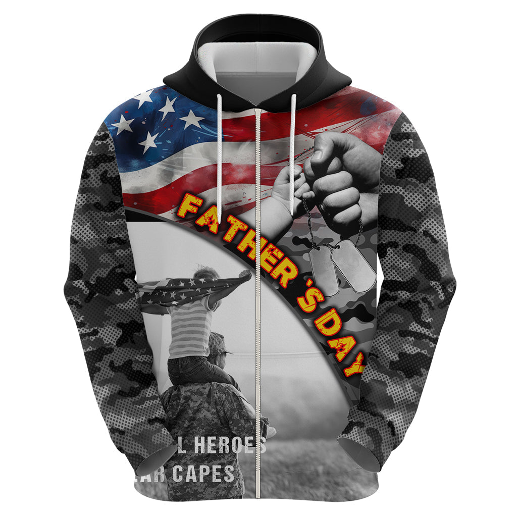 Father's Day Veteran Hoodie American Flag DT02