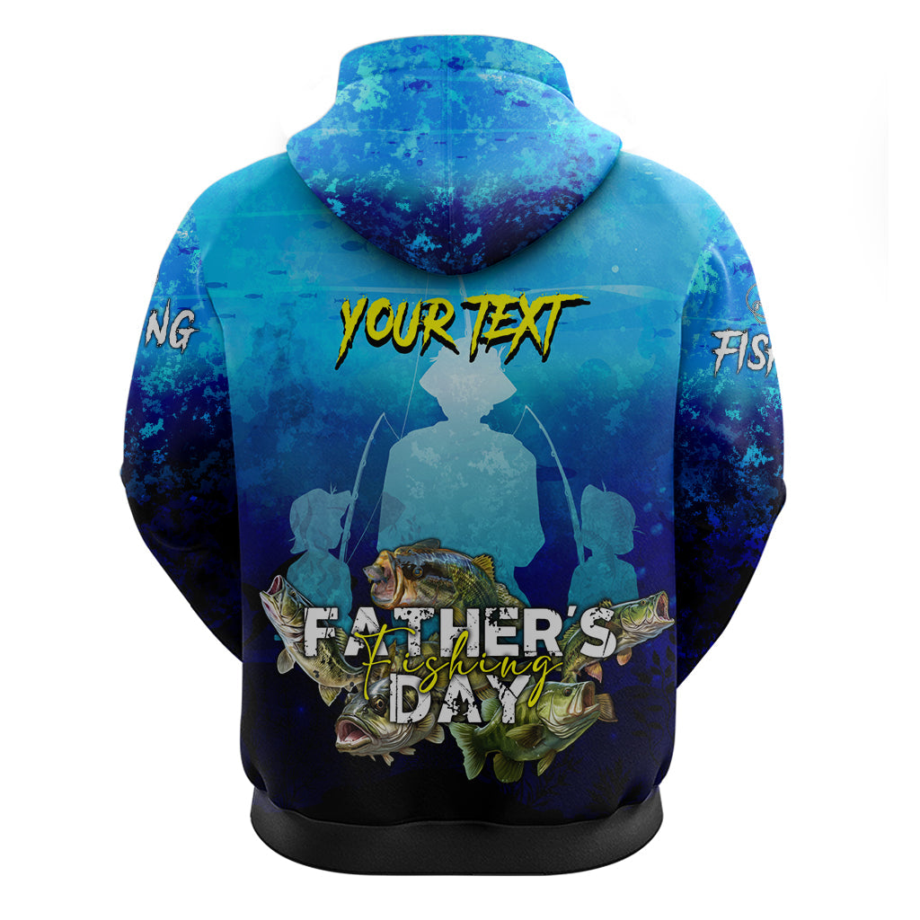 Personalized Father's Day Bass Fishing Hoodie Son and Daughter DT02