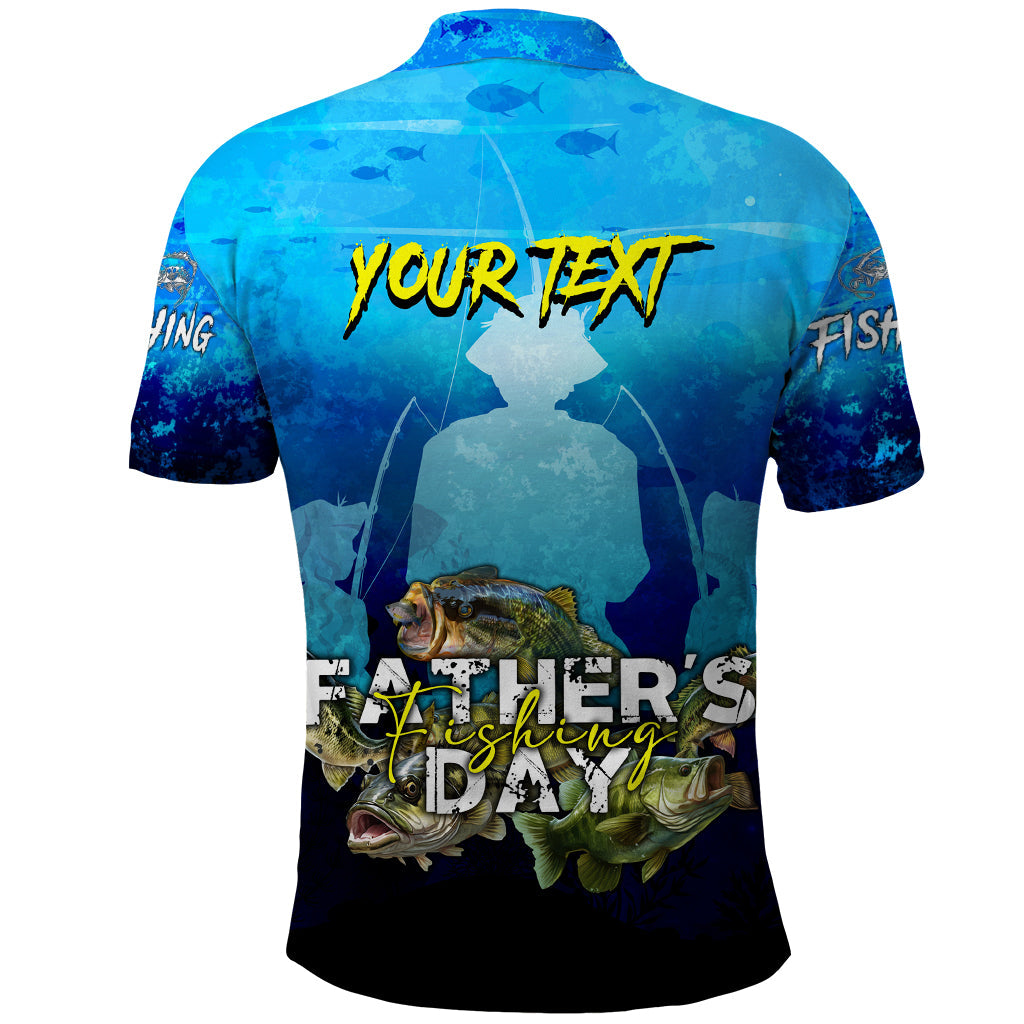 Personalized Father's Day Bass Fishing Polo Shirt Son and Daughter DT02