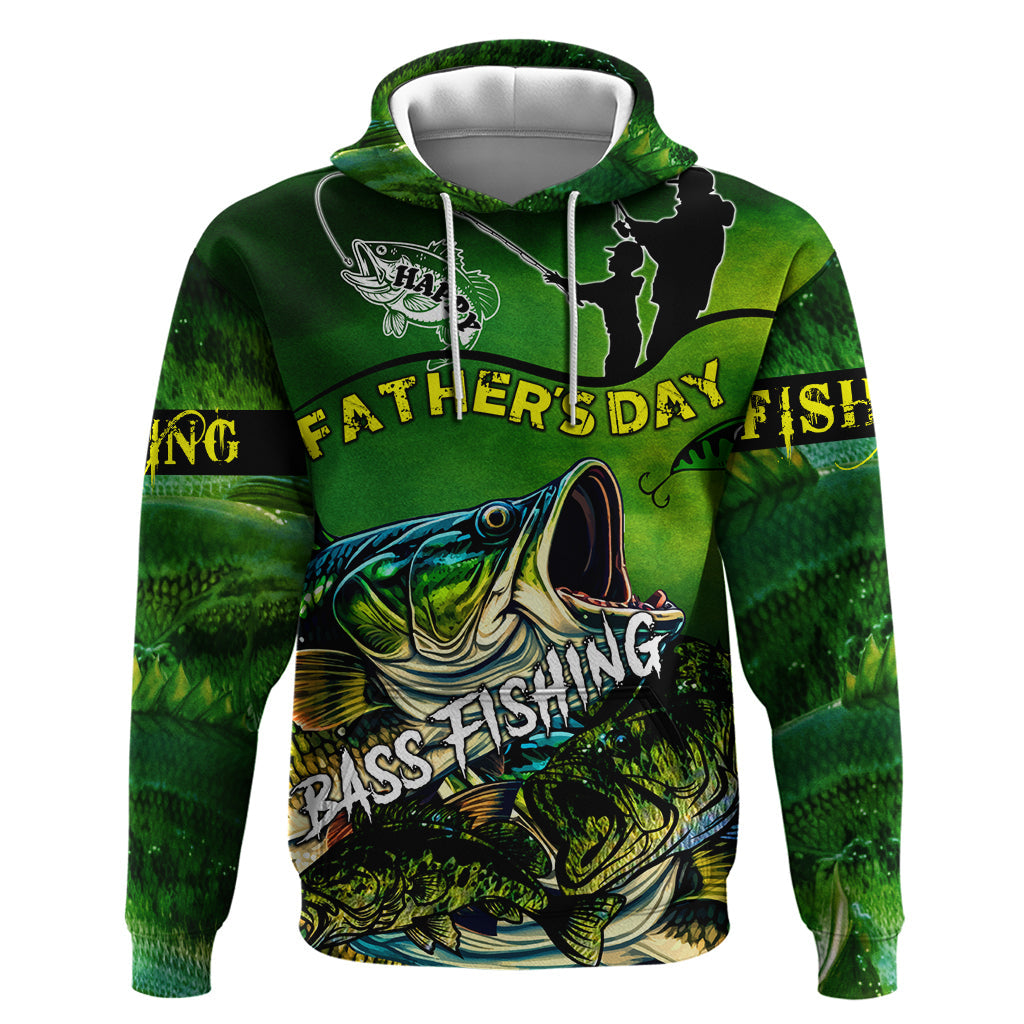 Father's Day Bass Fishing Hoodie Best Dad Ever DT02