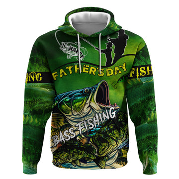 Father's Day Bass Fishing Hoodie Best Dad Ever DT02