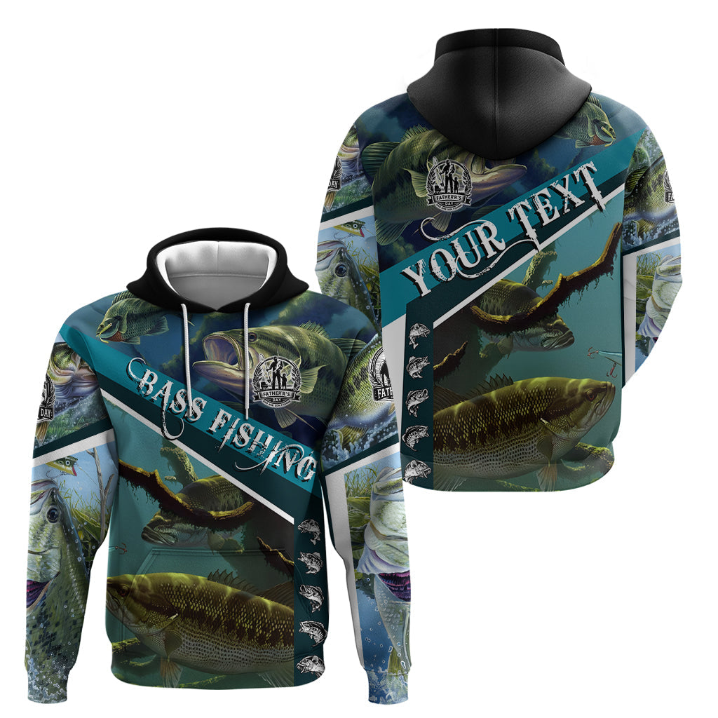 Happy Father's Day Bass Fishing Hoodie Dad and Son DT02