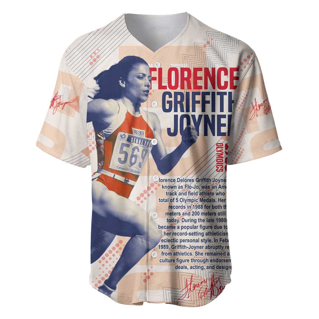 The Phenomenal Woman Flo-Jo Baseball Jersey 1988 Olympic DT02