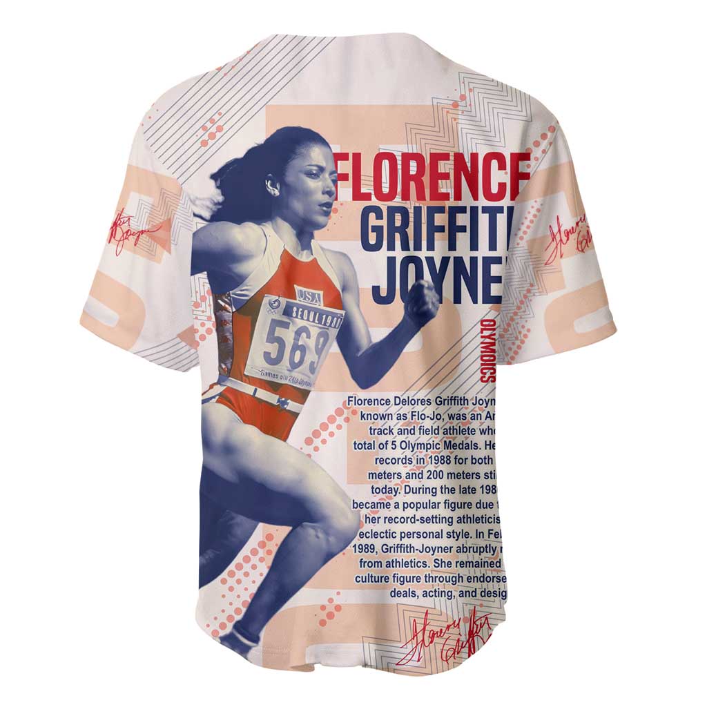 The Phenomenal Woman Flo-Jo Baseball Jersey 1988 Olympic DT02