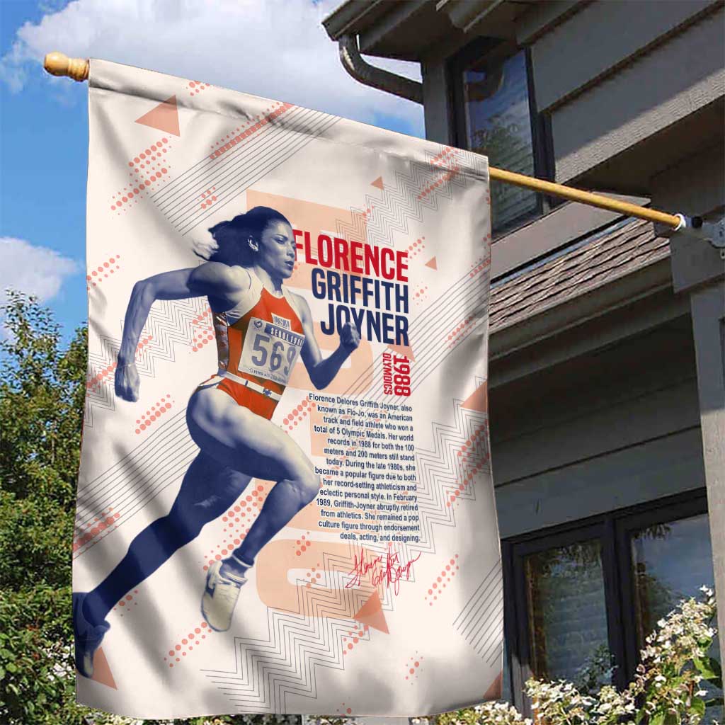 The Phenomenal Woman Flo-Jo Garden Flag 1988 Olympic DT02