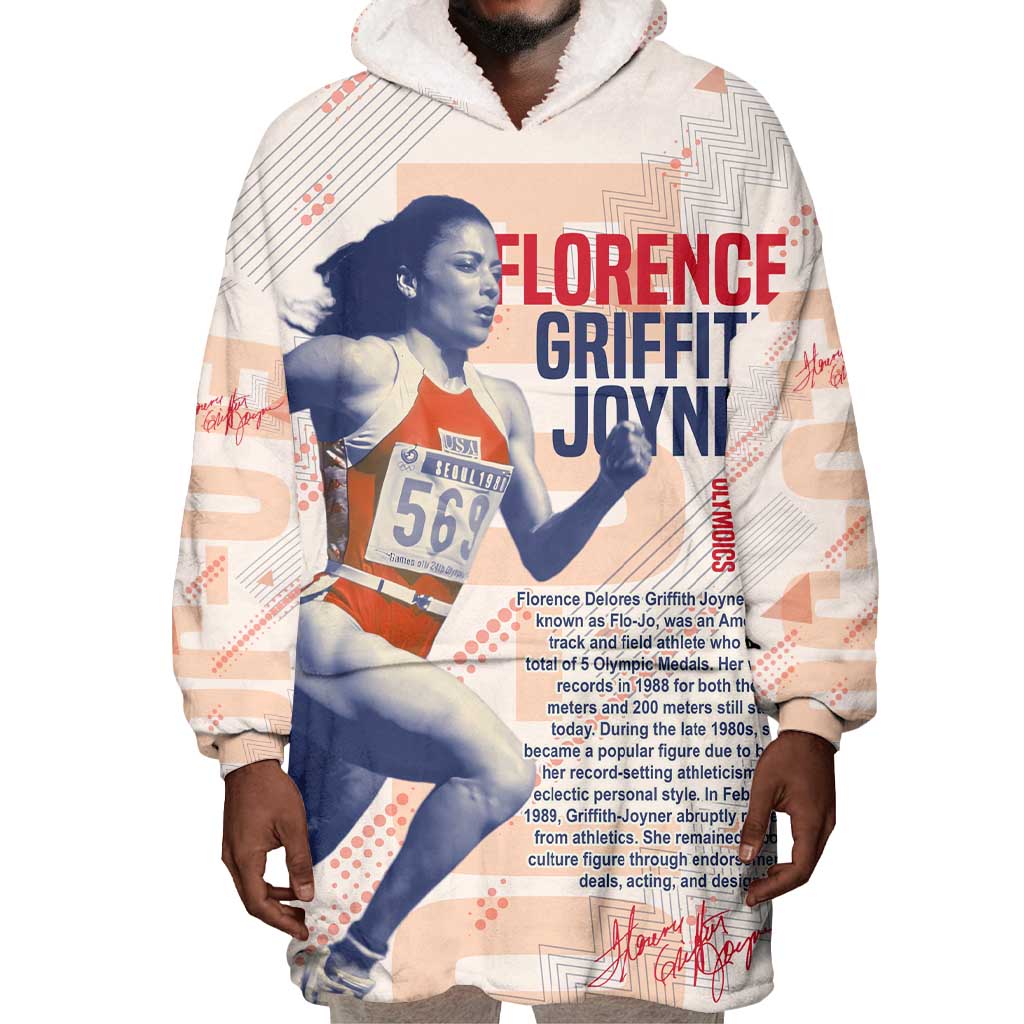 The Phenomenal Woman Flo-Jo Wearable Blanket Hoodie 1988 Olympic DT02