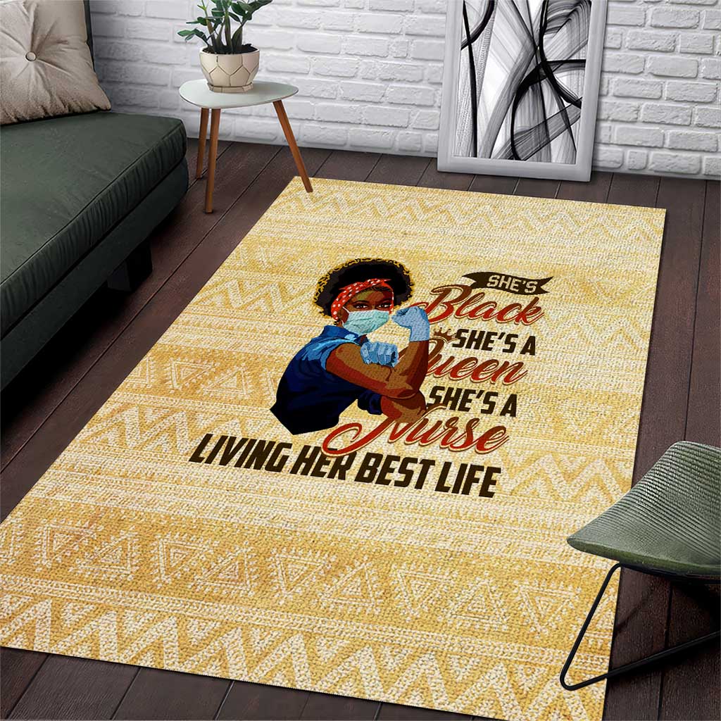 Afro Nurses Area Rug Black Queen African DT02