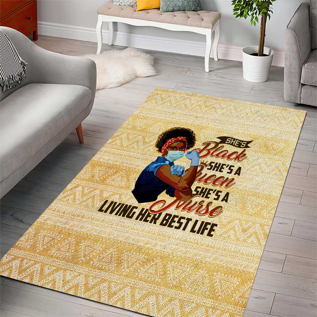 Afro Nurses Area Rug Black Queen African DT02
