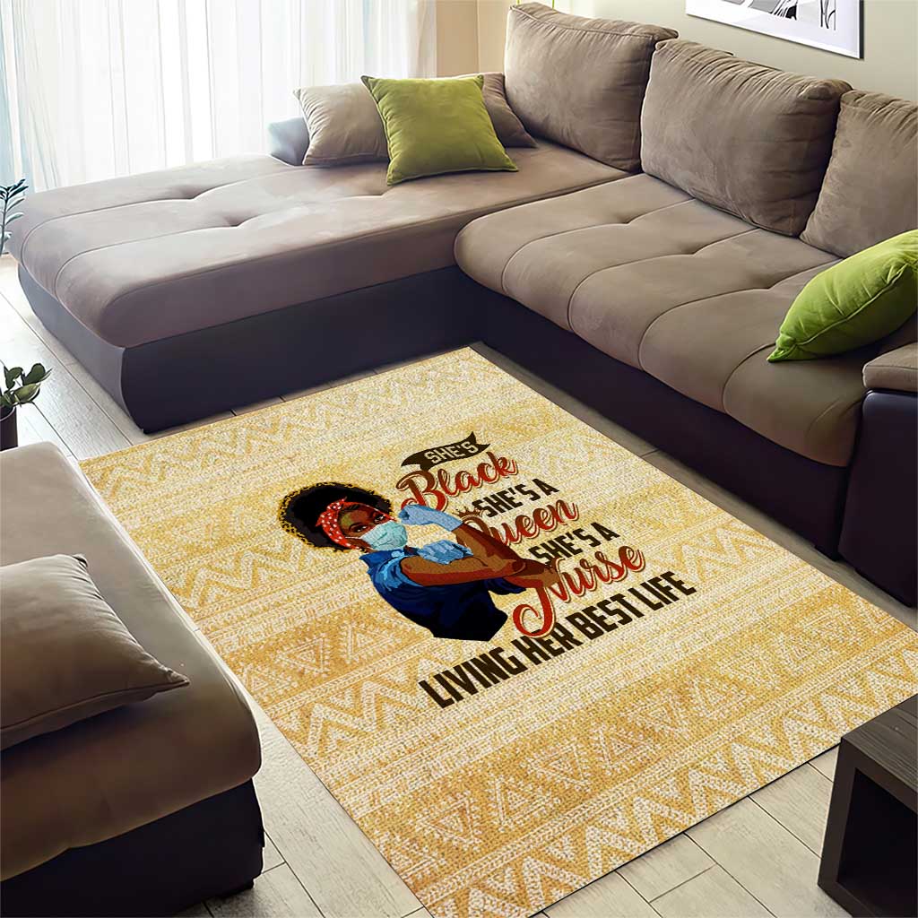 Afro Nurses Area Rug Black Queen African DT02