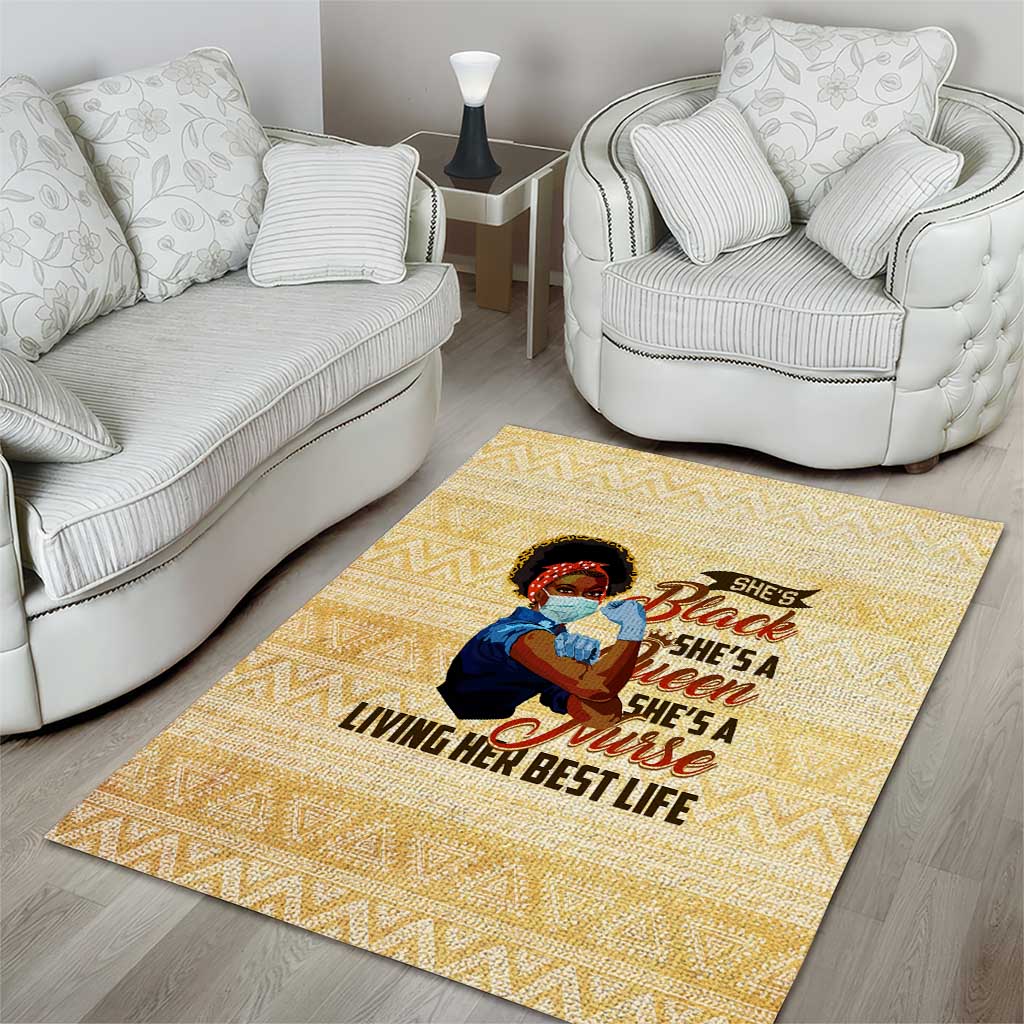 Afro Nurses Area Rug Black Queen African DT02