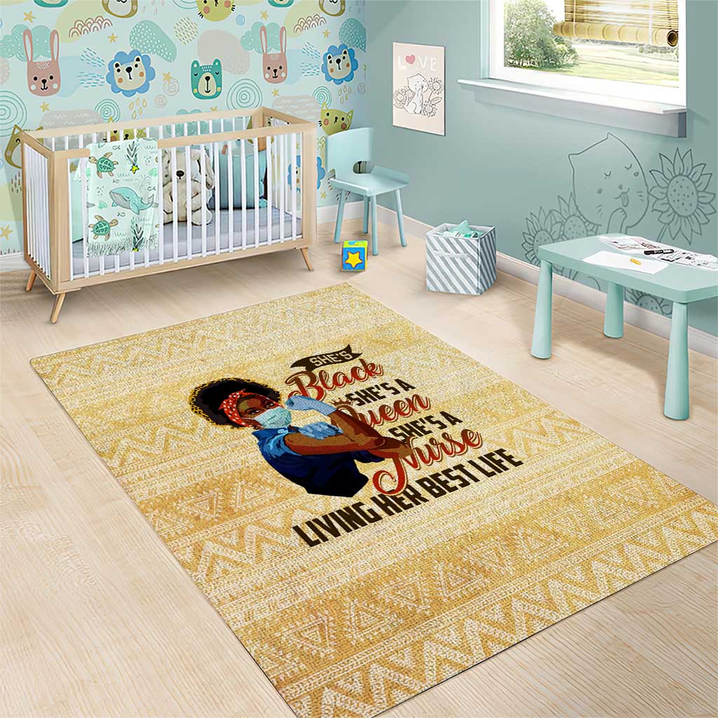 Afro Nurses Area Rug Black Queen African DT02