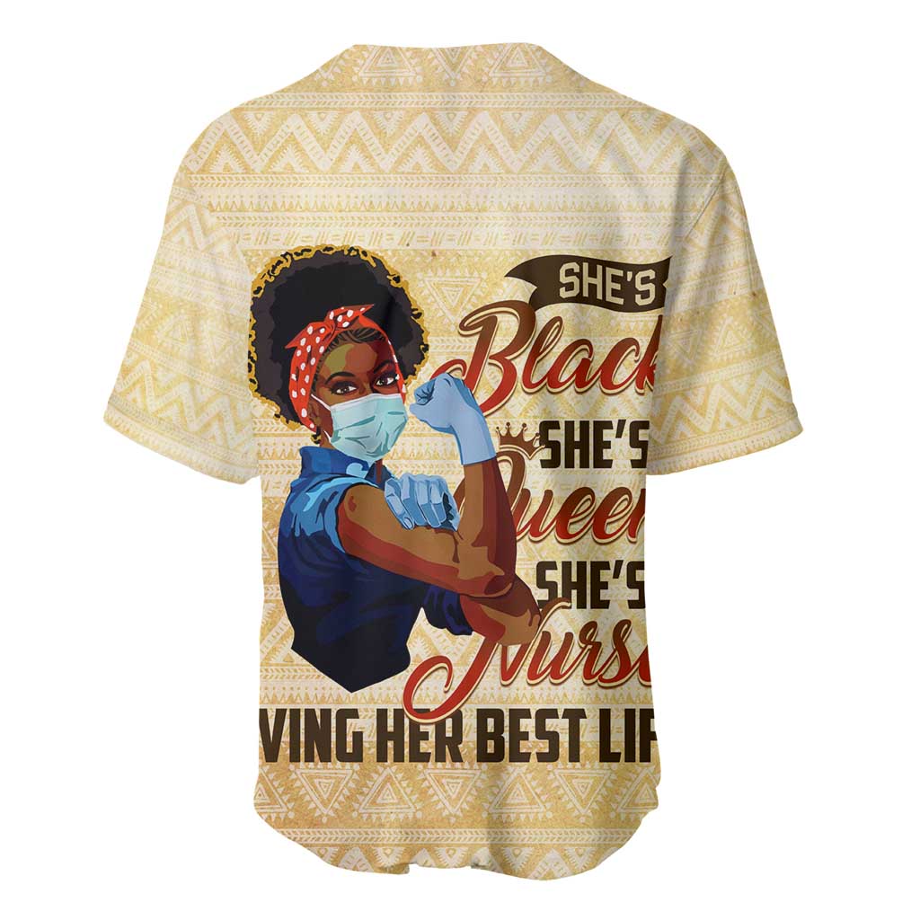 Afro Nurses Baseball Jersey Black Queen African DT02