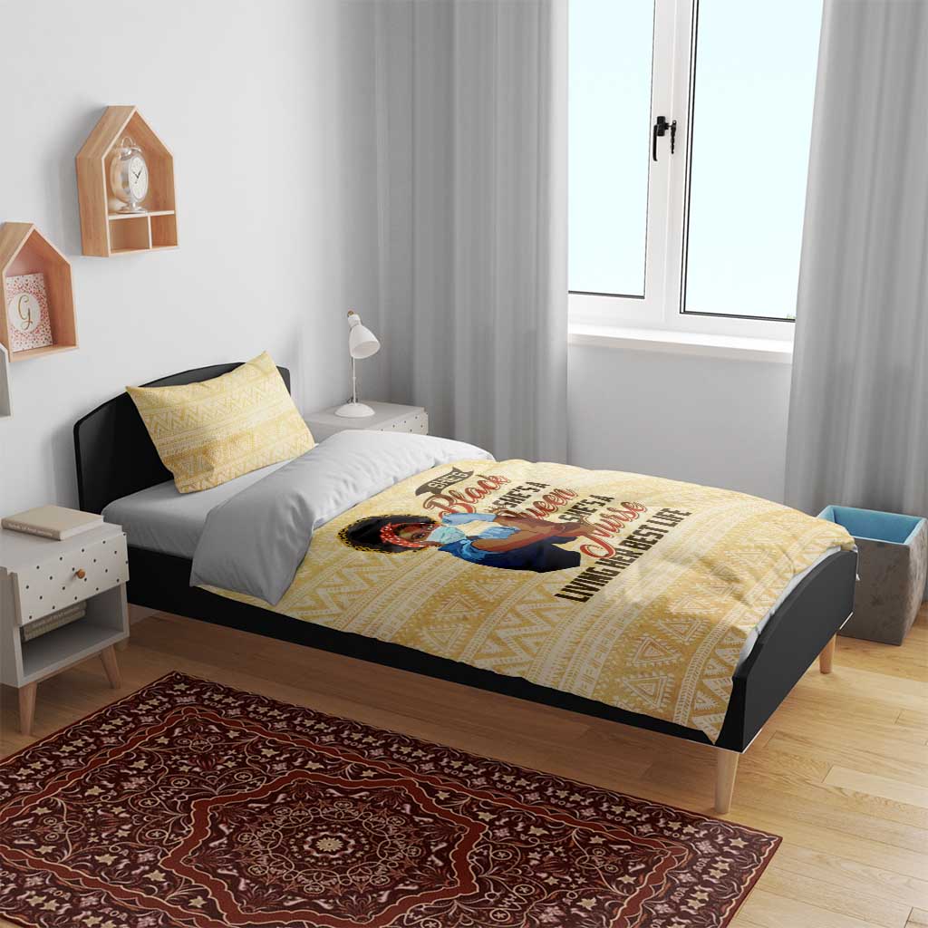 Afro Nurses Bedding Set Black Queen African DT02
