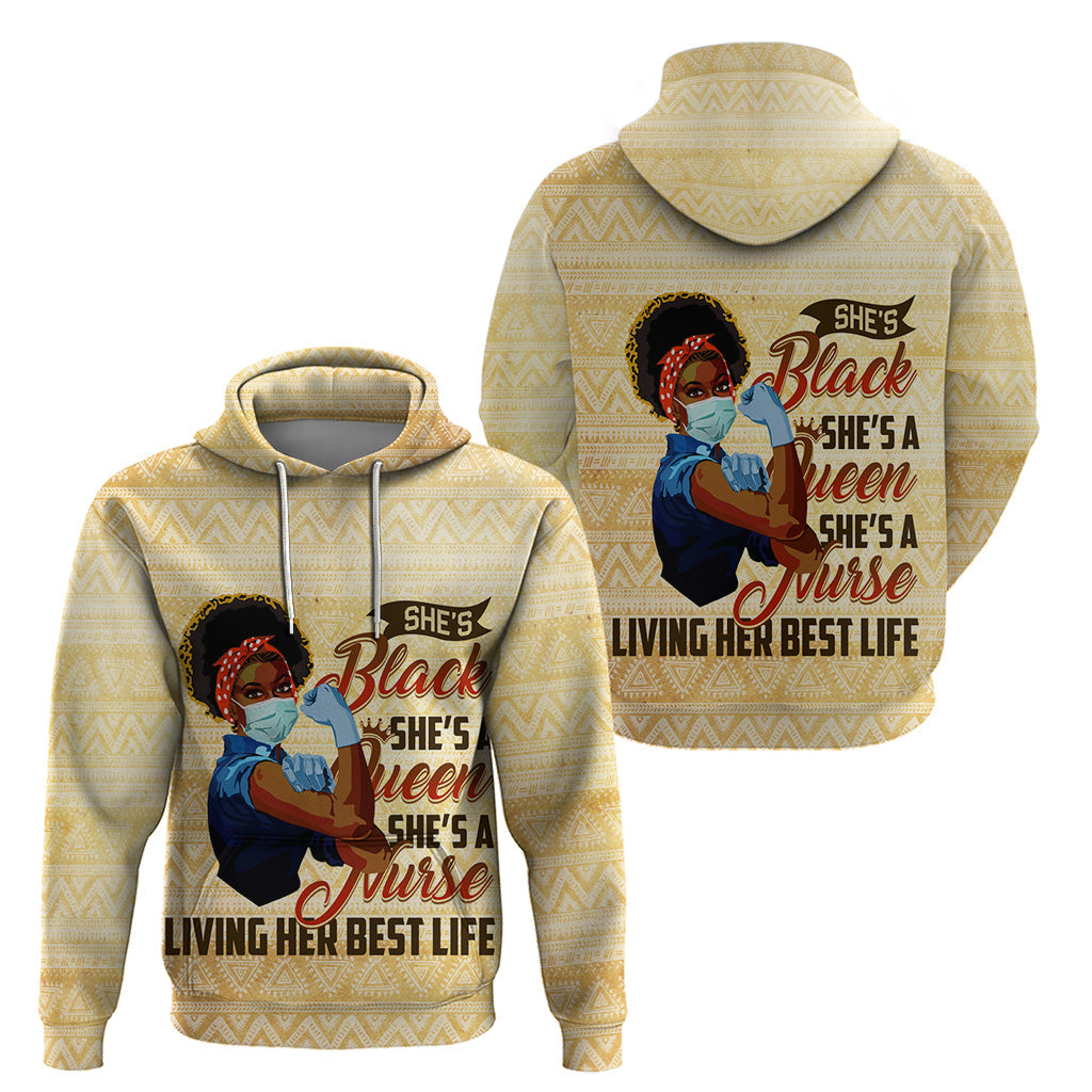 Afro Nurses Hoodie Black Queen African DT02