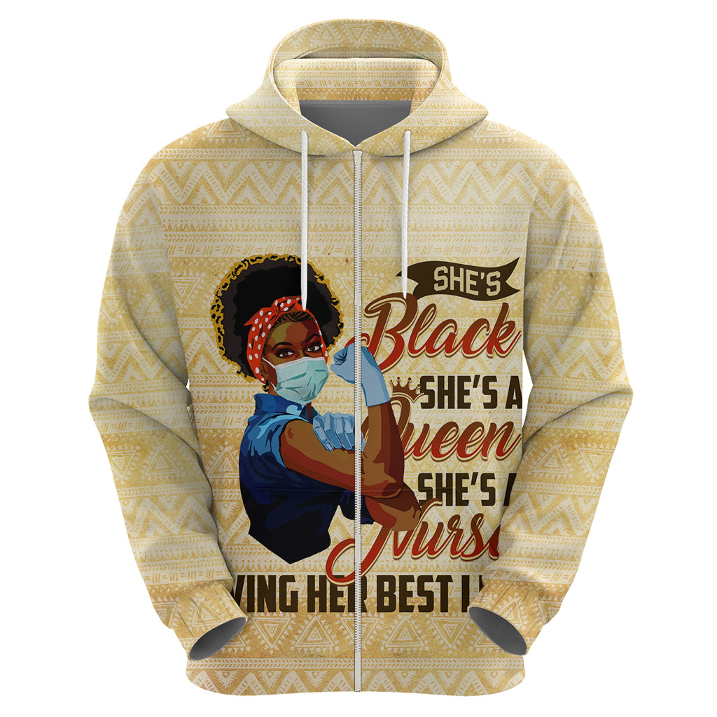 Afro Nurses Hoodie Black Queen African DT02
