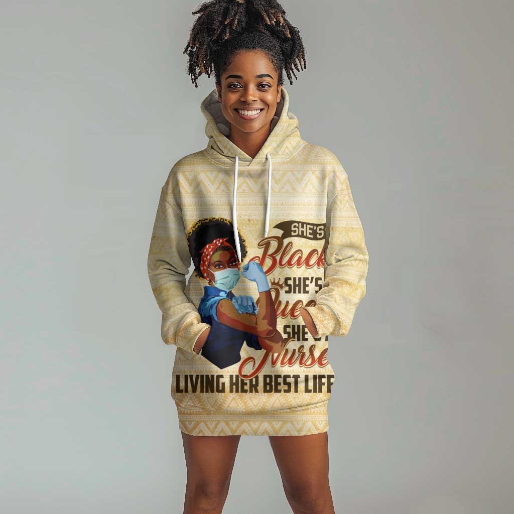 Afro Nurses Hoodie Dress Black Queen African DT02