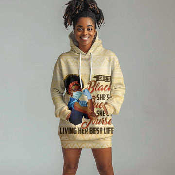 Afro Nurses Hoodie Dress Black Queen African DT02
