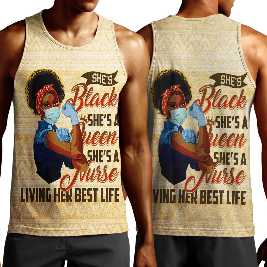 Afro Nurses Men Tank Top Black Queen African DT02