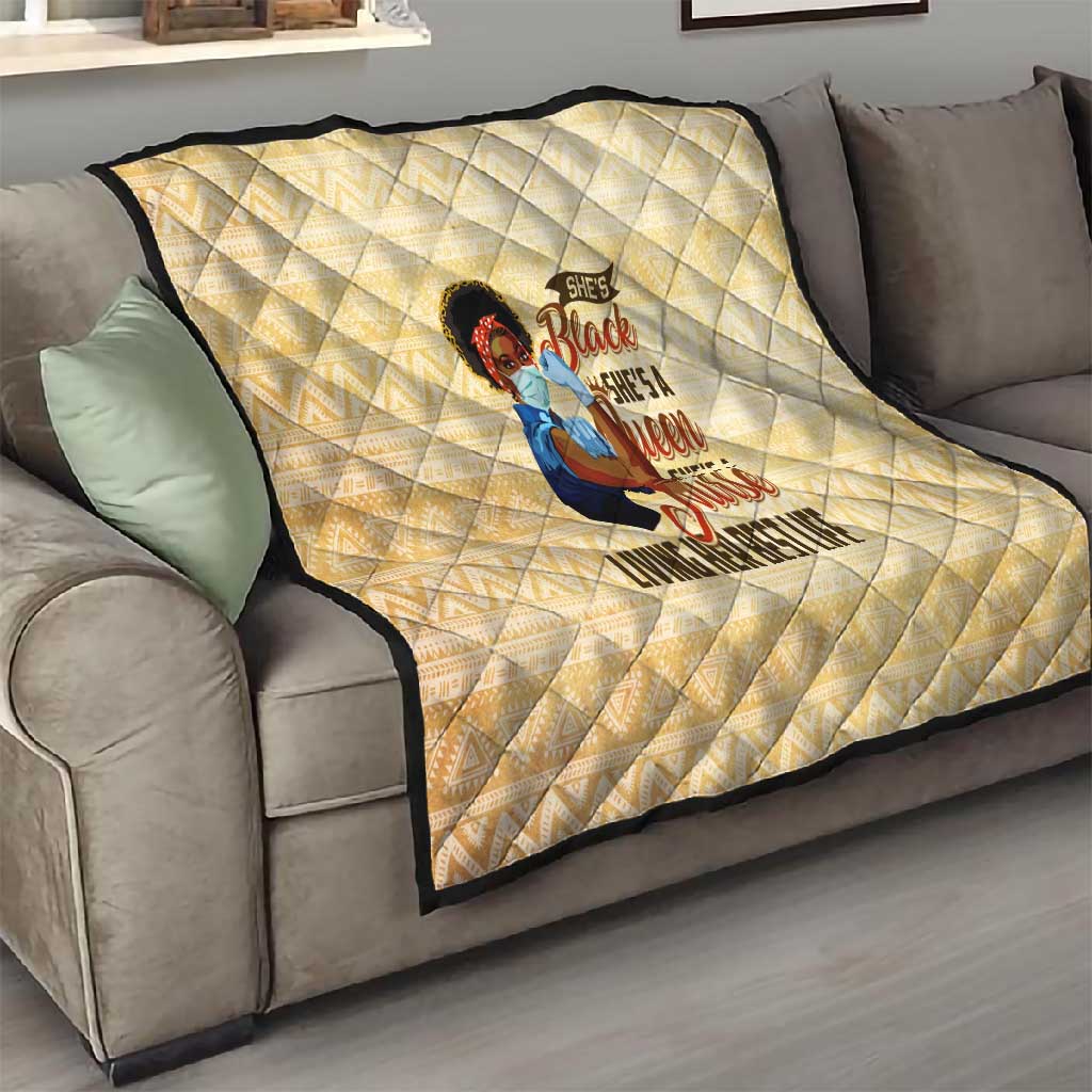 Afro Nurses Quilt Black Queen African DT02