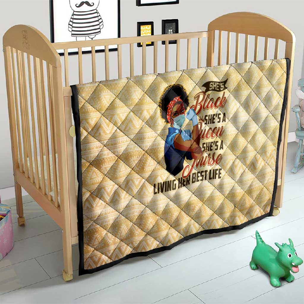 Afro Nurses Quilt Black Queen African DT02