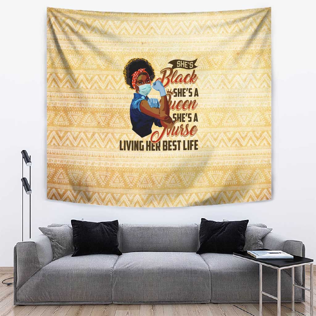 Afro Nurses Tapestry Black Queen African DT02