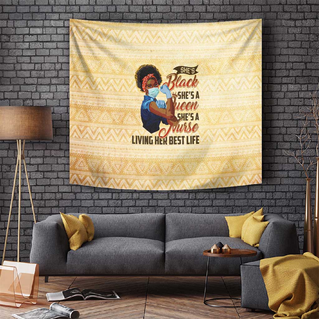 Afro Nurses Tapestry Black Queen African DT02