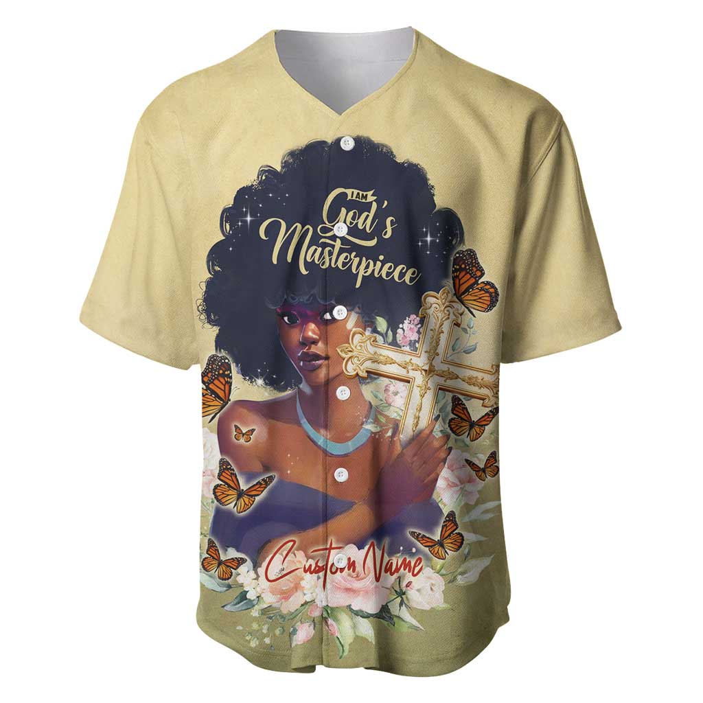 Personalized I Am God's Masterpiece Baseball Jersey African Women DT02