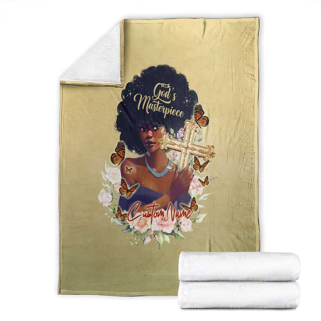 Personalized I Am God's Masterpiece Blanket African Women DT02