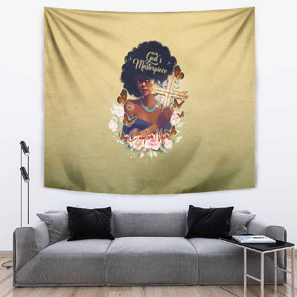 Personalized I Am God's Masterpiece Tapestry African Women DT02