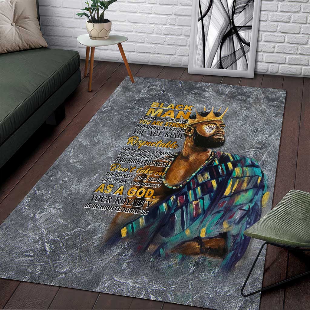 Black Man Africa Area Rug Naturally King DT02