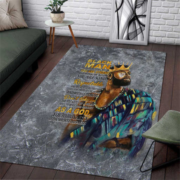 Black Man Africa Area Rug Naturally King DT02
