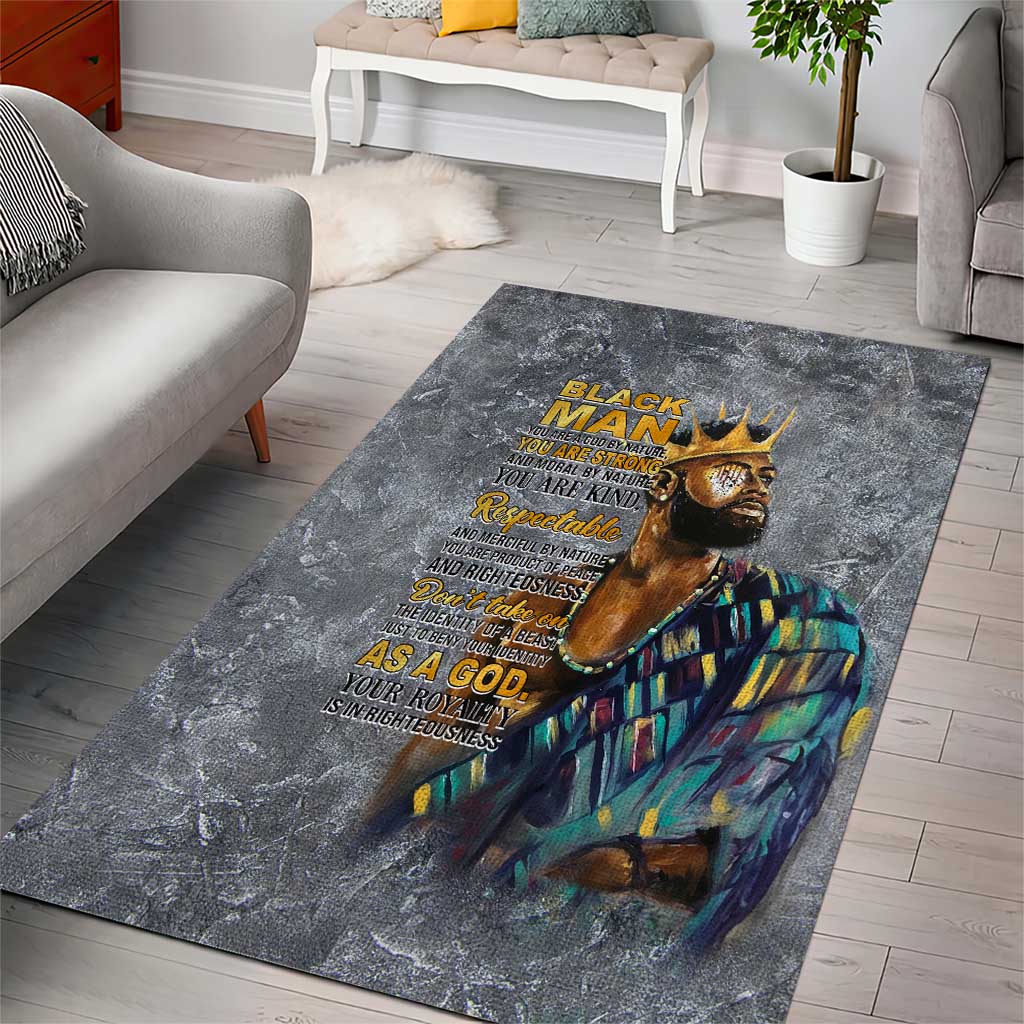 Black Man Africa Area Rug Naturally King DT02