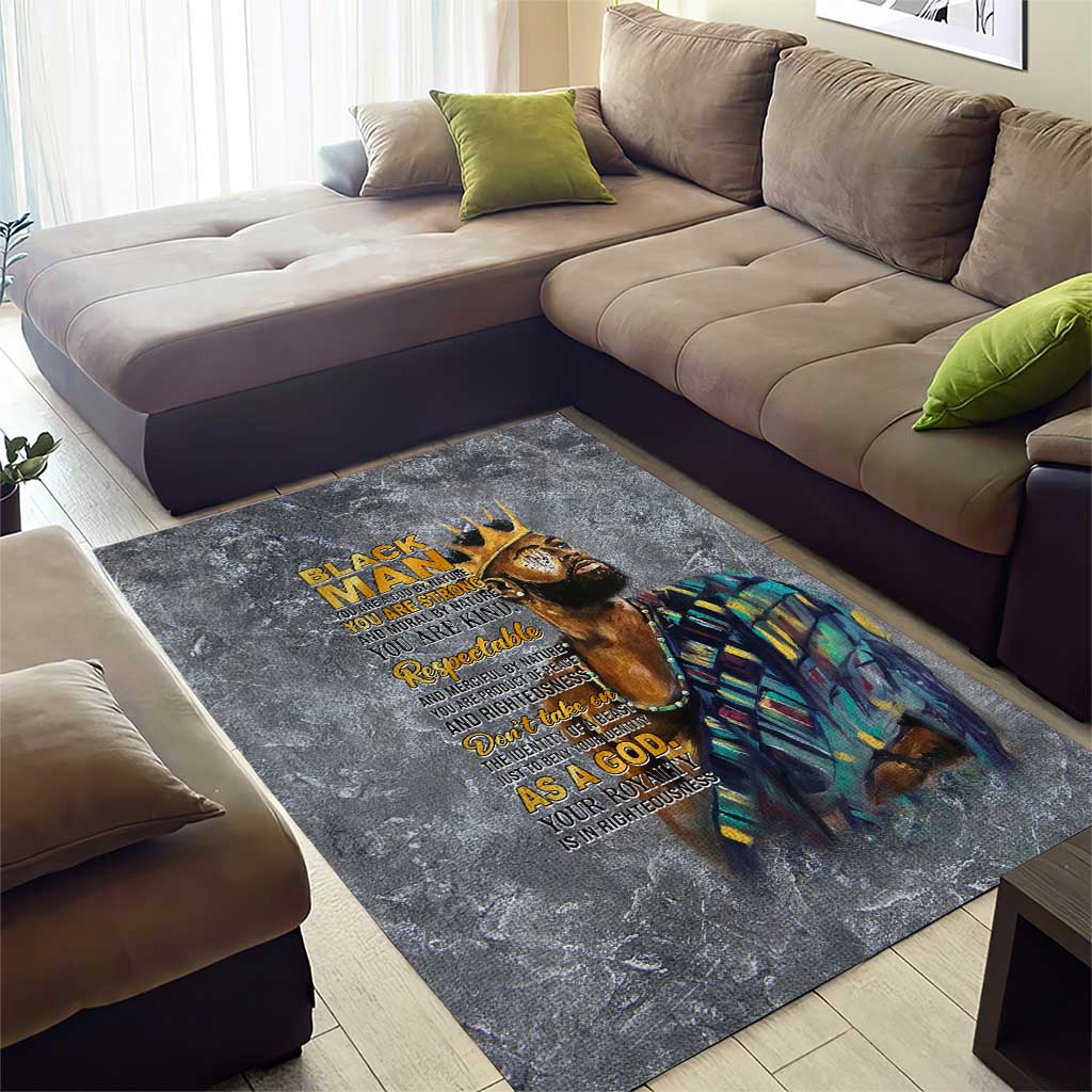 Black Man Africa Area Rug Naturally King DT02