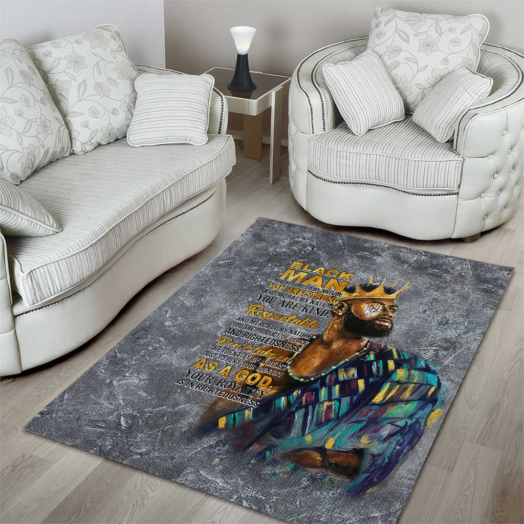 Black Man Africa Area Rug Naturally King DT02