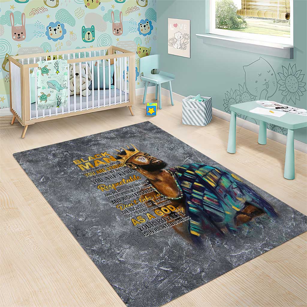 Black Man Africa Area Rug Naturally King DT02