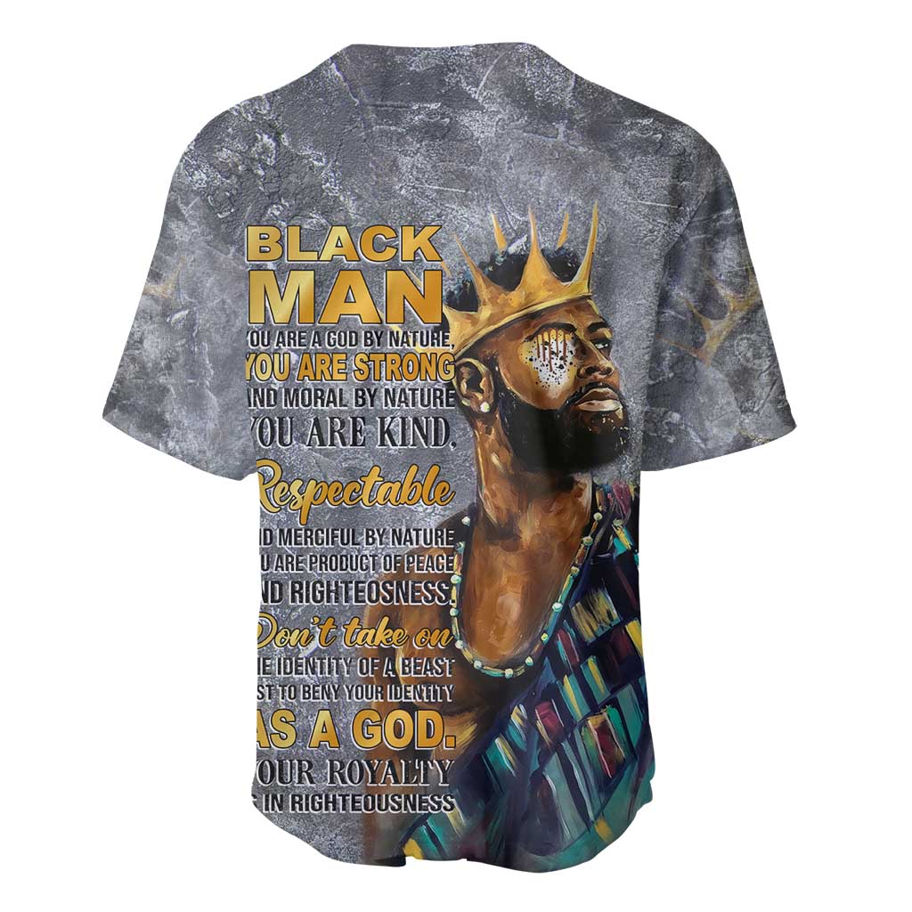 Black Man Africa Baseball Jersey Naturally King DT02