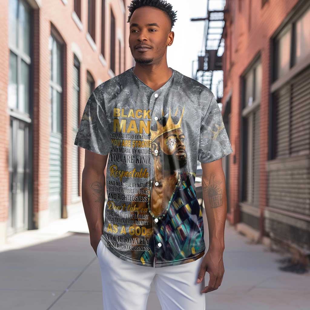 Black Man Africa Baseball Jersey Naturally King DT02