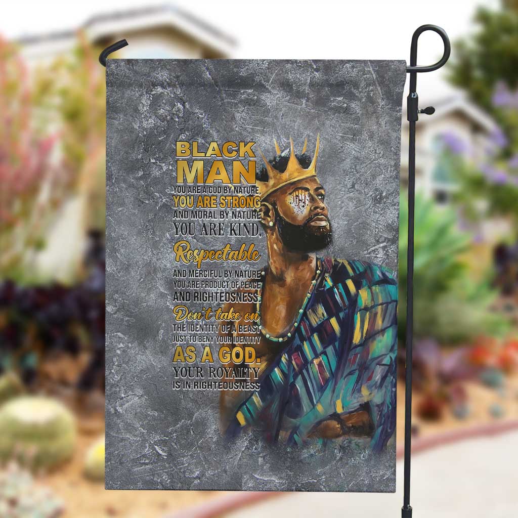 Black Man Africa Garden Flag Naturally King DT02