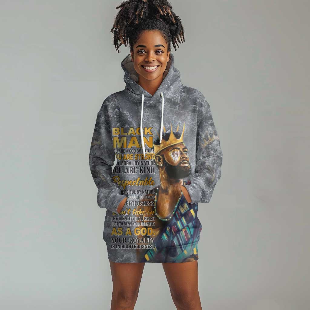 Black Man Africa Hoodie Dress Naturally King DT02