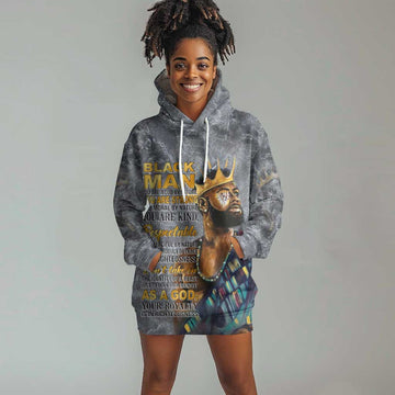 Black Man Africa Hoodie Dress Naturally King DT02