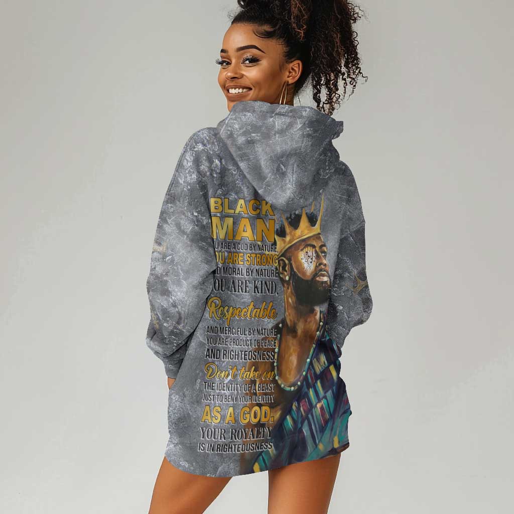 Black Man Africa Hoodie Dress Naturally King DT02