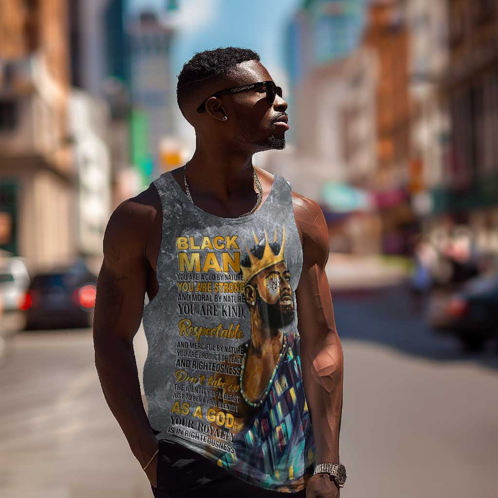 Black Man Africa Men Tank Top Naturally King DT02